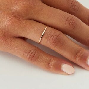 SCOSHA Memory Ring With Diamond 10k Yellow Gold size 5